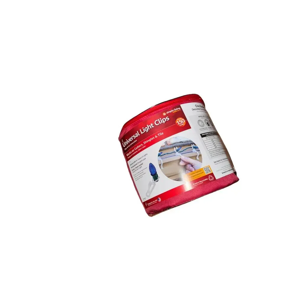 Universal Light Clips 150 Pack Professional Straight Look Simple Living Solution